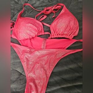Hot Coral Glitter Bikini